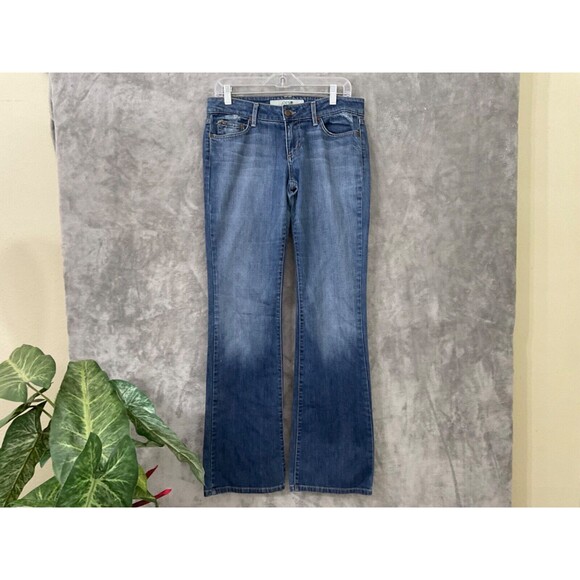 Joe's Jeans Womens 29 Blue Denim Stretch Flare Faded Low Rise made in the USA - Picture 1 of 14